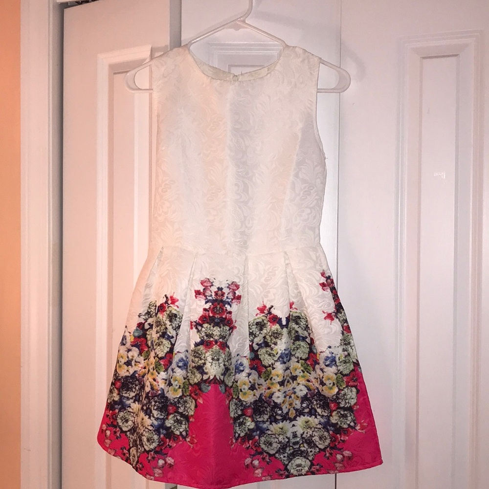 White and floral dress - never worn